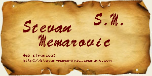 Stevan Memarović vizit kartica